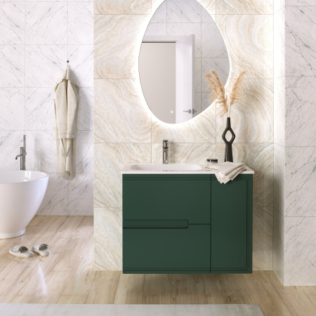 Тумба под раковину Taliente Cevia TA-MBC-90PR(L)-grigio verde 90х40 подвесная цвет зеленый